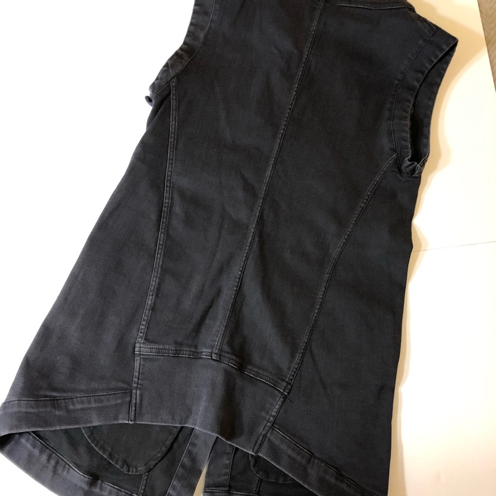 Rare NWT Fine by Superfine Black denim Raven Vest‎ - Picture 11 of 12